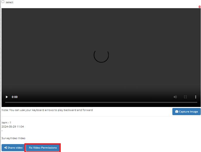 survey video not loading